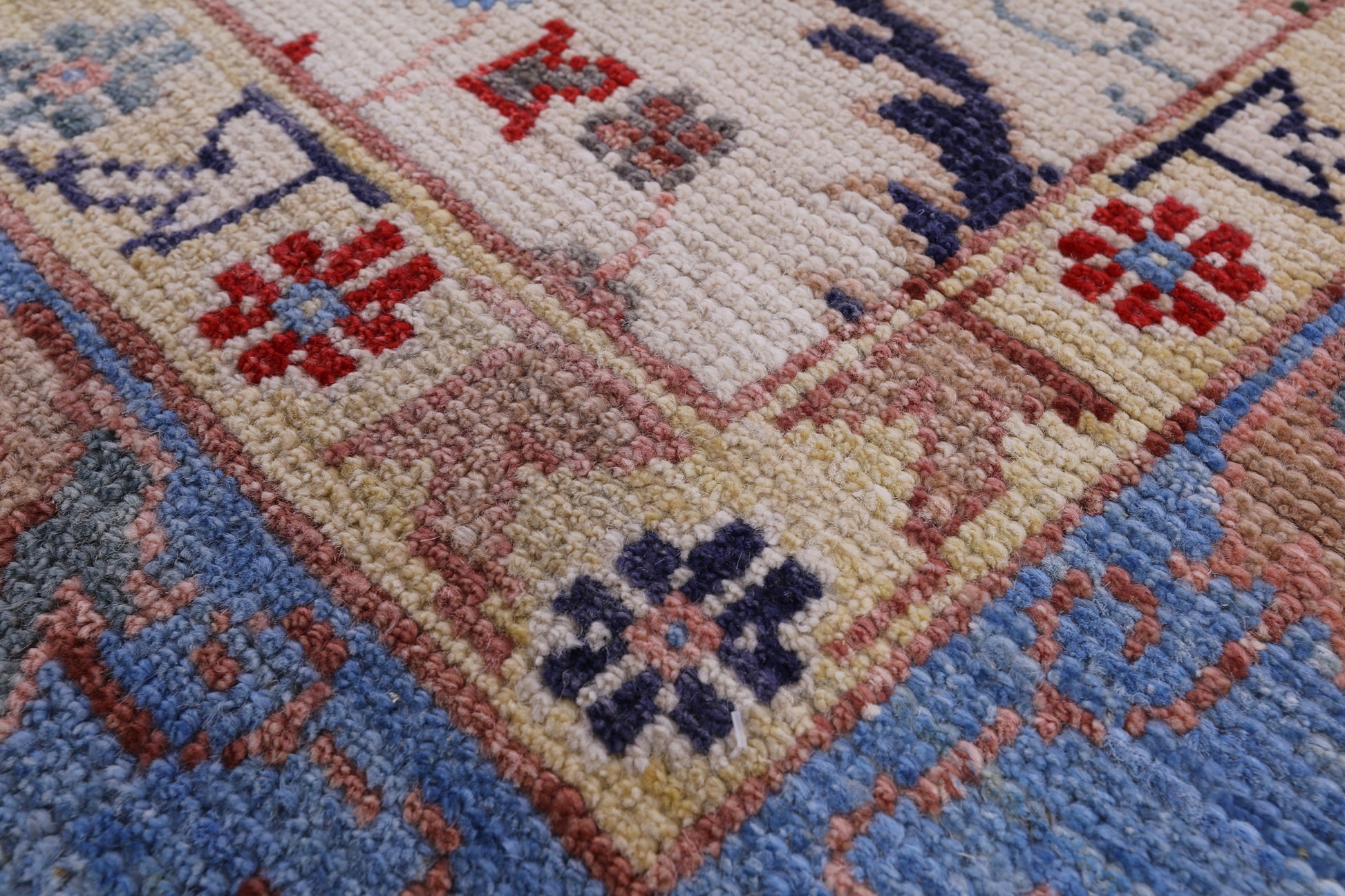Ivory Turkish Oushak Hand Knotted Wool On Wool Rug - 8' 11" X 12' 2" - Golden Nile