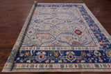 Square Turkish Oushak Hand Knotted Wool On Wool Rug - 9' 2" X 9' 6" - Golden Nile