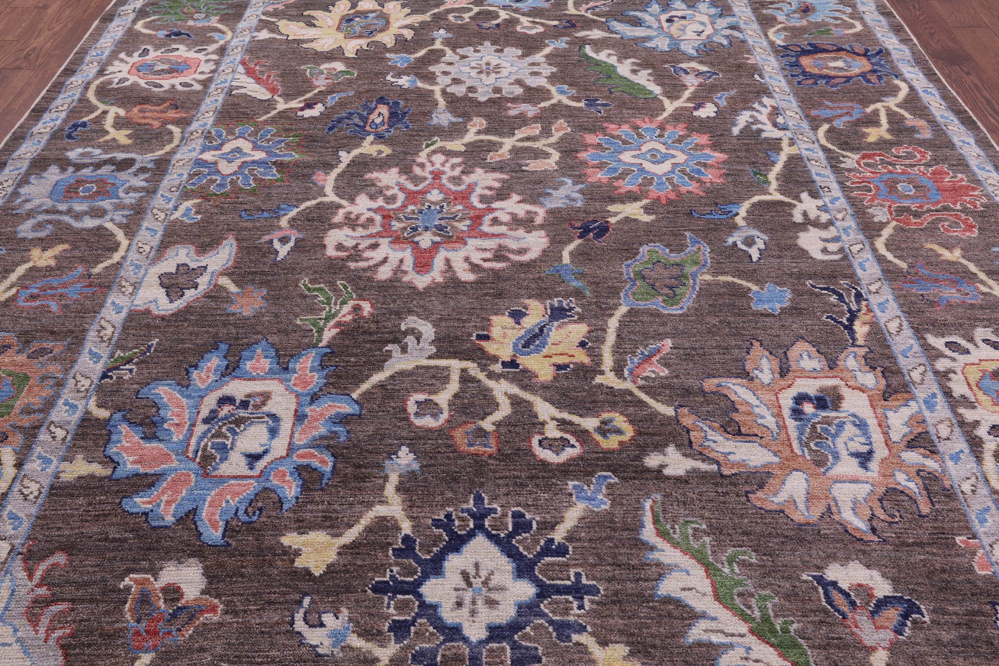 Turkish Oushak Handmade Wool On Wool Rug - 8' 11" X 12' 3" - Golden Nile