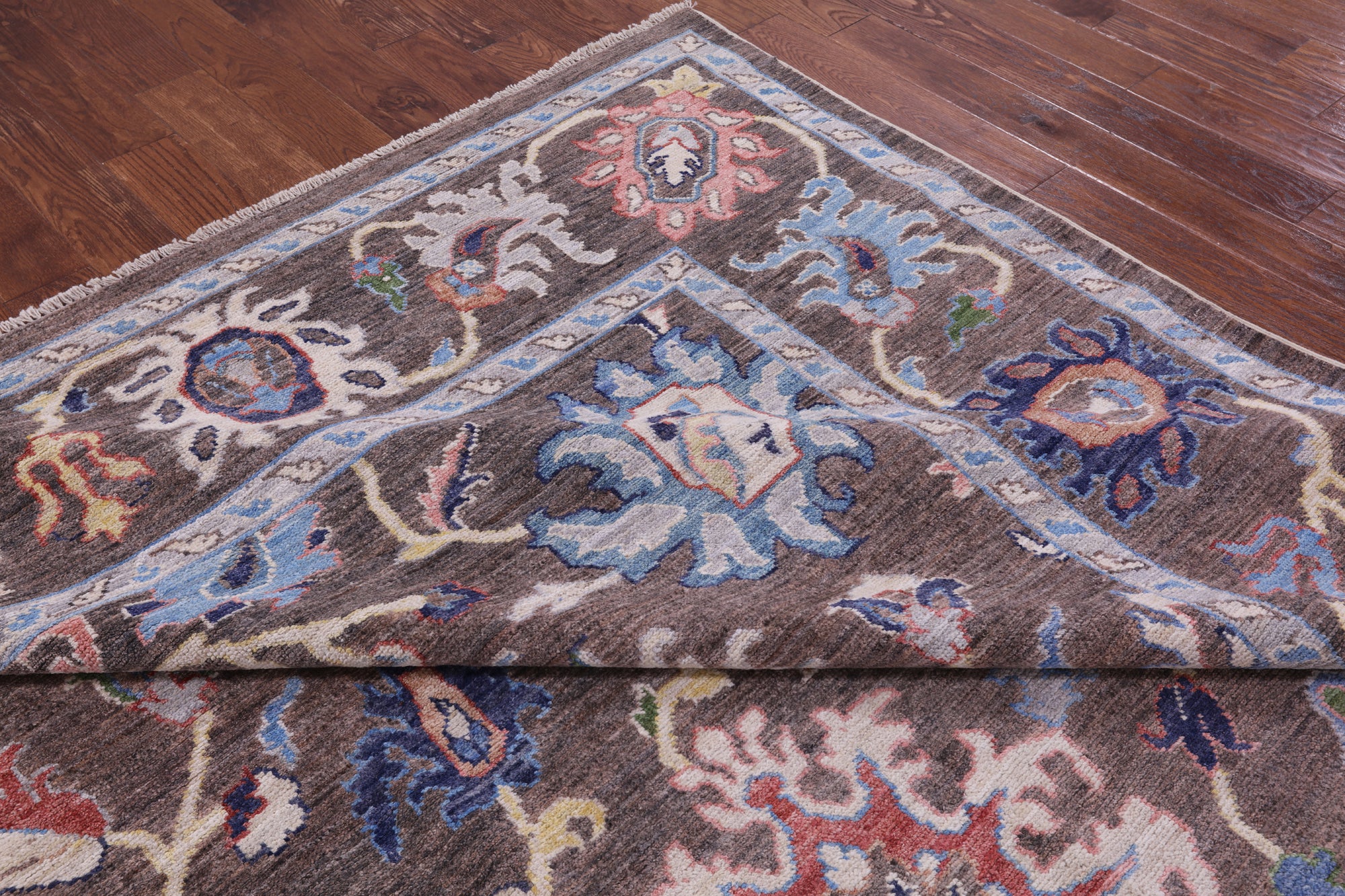 Turkish Oushak Handmade Wool On Wool Rug - 8' 11" X 12' 3" - Golden Nile