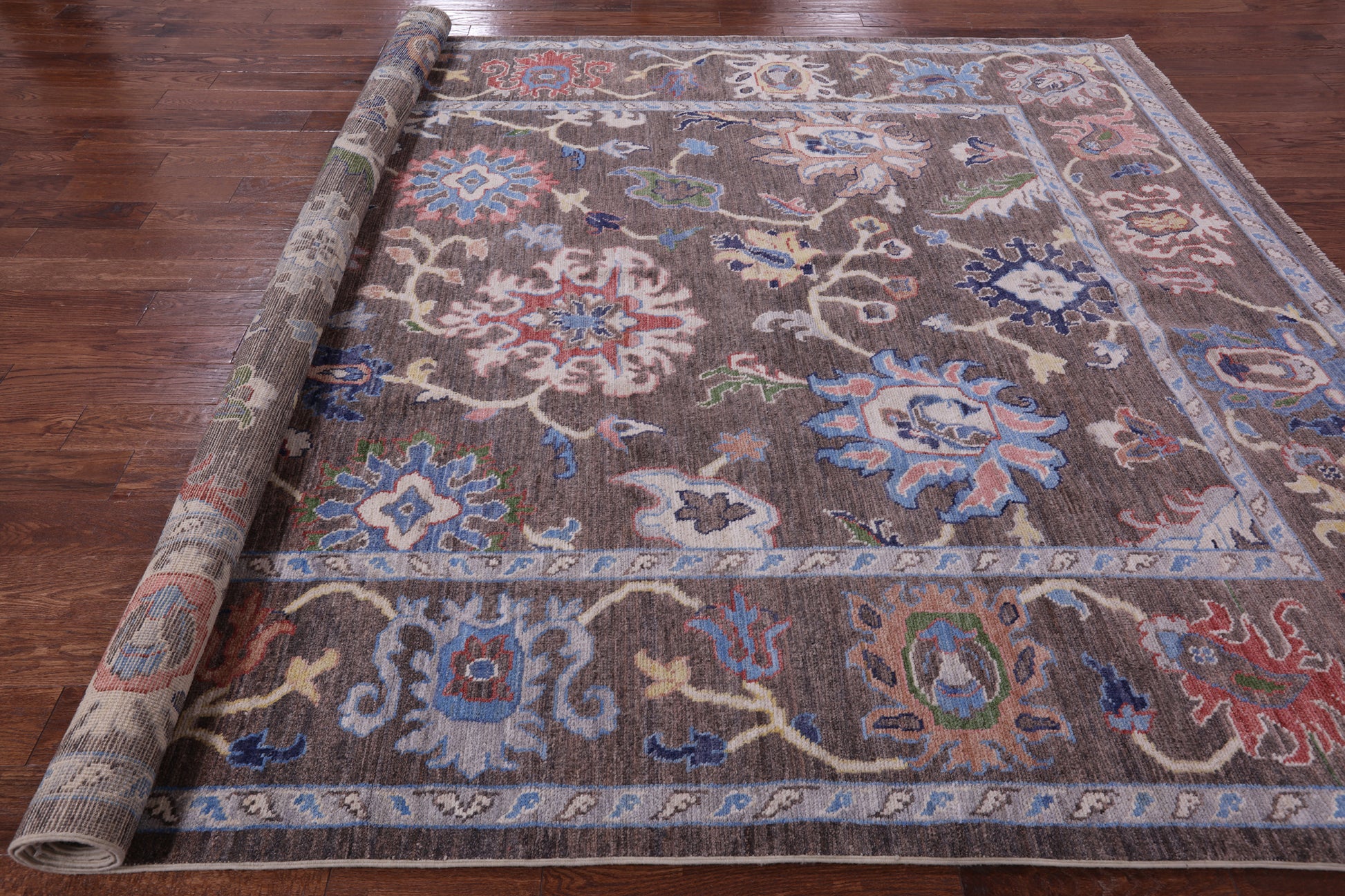 Turkish Oushak Handmade Wool On Wool Rug - 8' 11" X 12' 3" - Golden Nile