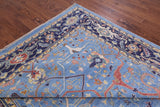 Blue Turkish Oushak Hand Knotted Wool On Wool Rug -  9' 1" X 12' 8" - Golden Nile