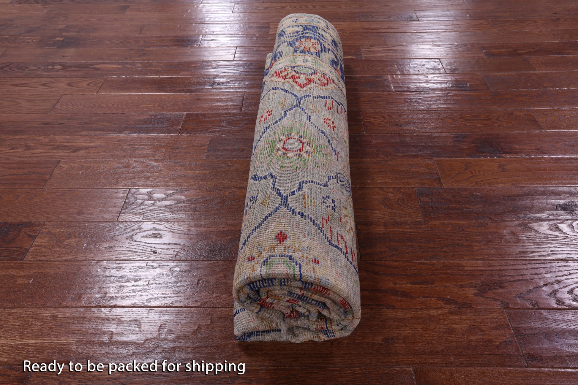 Grey Square Turkish Oushak Hand Knotted Wool On Wool Rug - 7' 10" X 8' 1" - Golden Nile