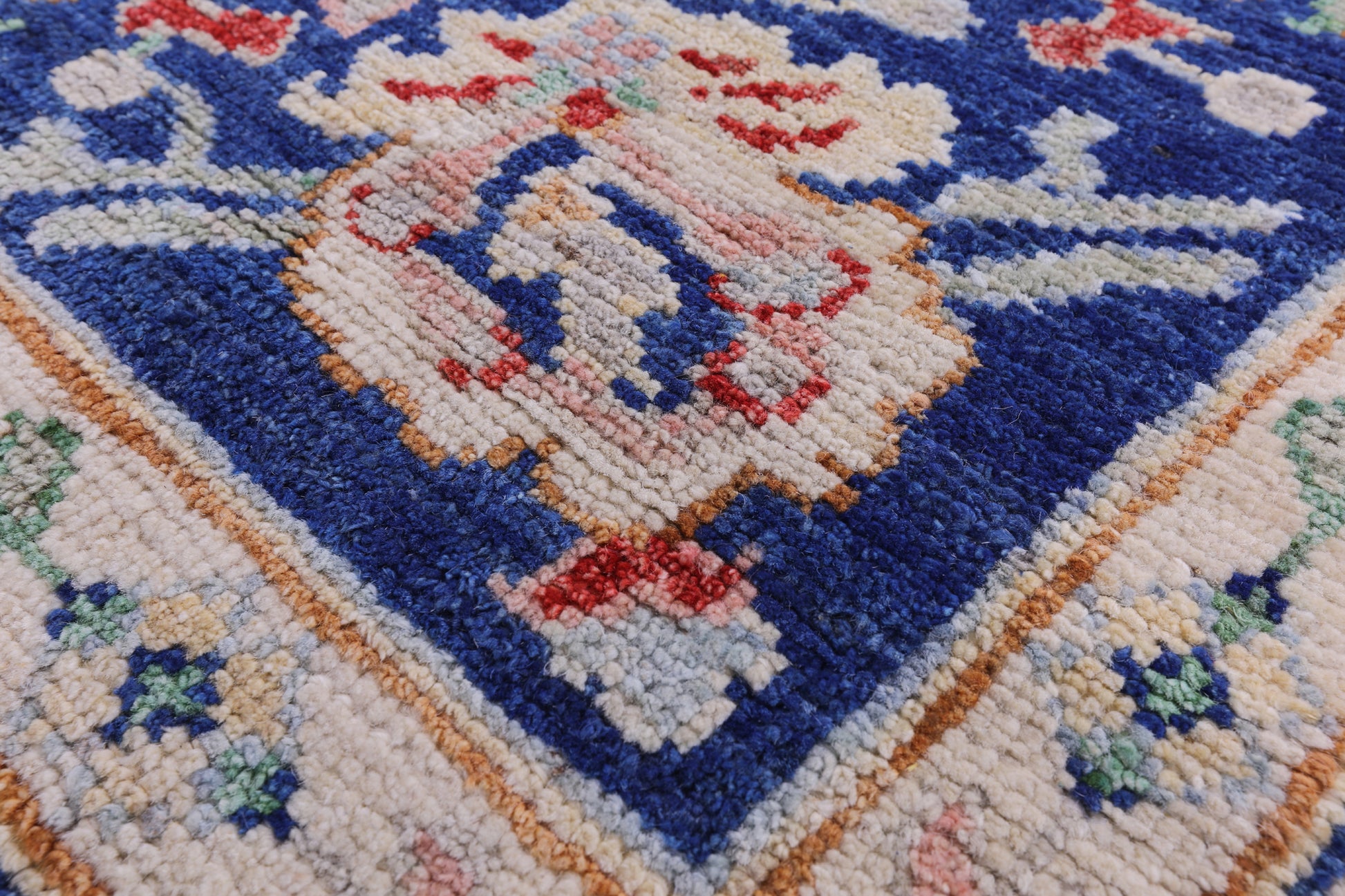 Grey Square Turkish Oushak Hand Knotted Wool On Wool Rug - 7' 10" X 8' 1" - Golden Nile