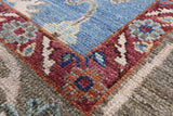 Blue Turkish Oushak Hand Knotted Wool On Wool Rug - 9' 0" X 12' 0" - Golden Nile