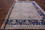 Ivory Square Turkish Oushak Handmade Wool On Wool Rug - 12' 0" X 12' 1" - Golden Nile