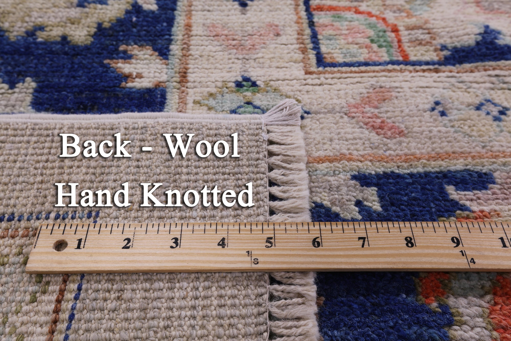 Ivory Square Turkish Oushak Handmade Wool On Wool Rug - 12' 0" X 12' 1" - Golden Nile