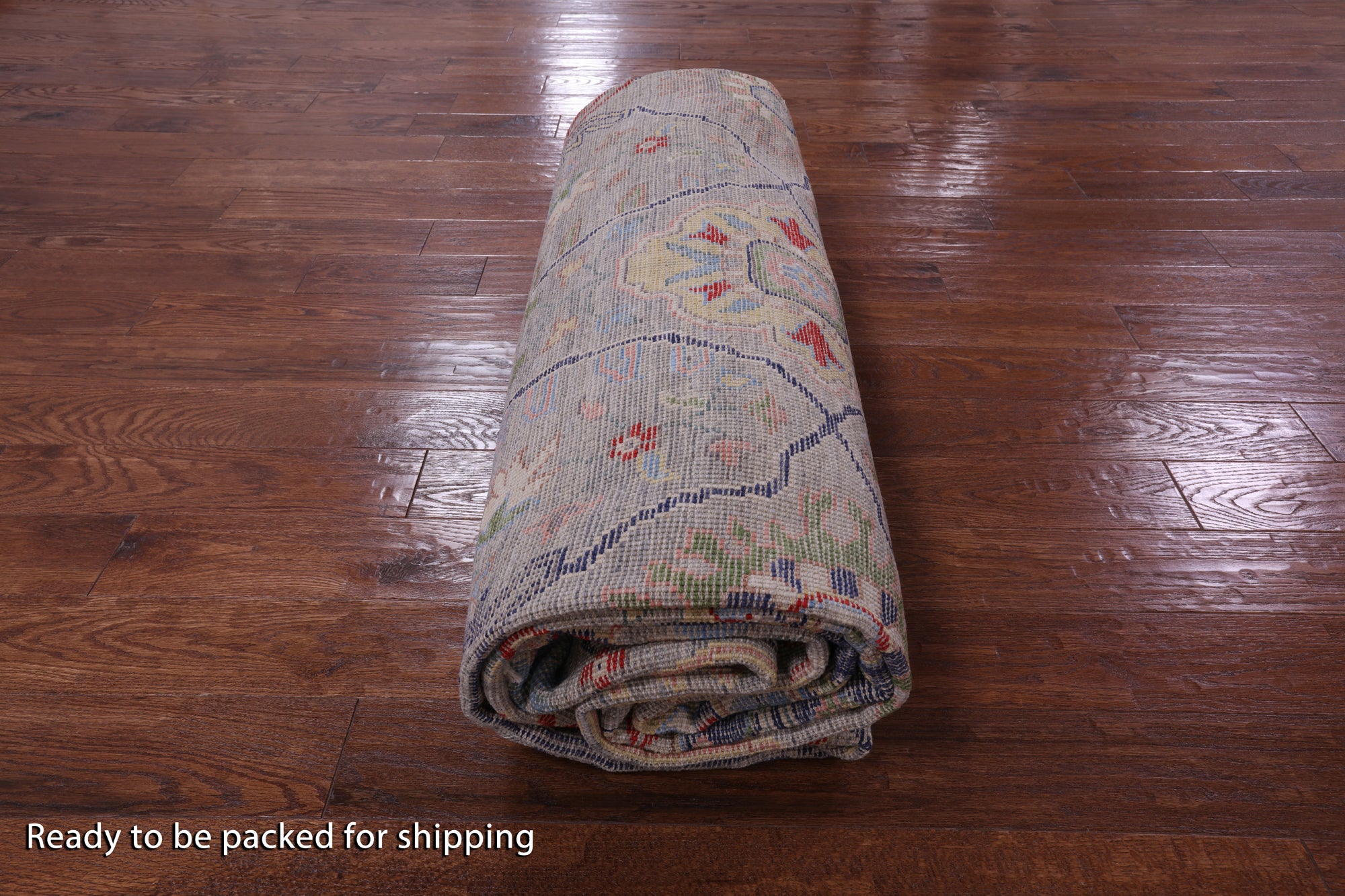Grey Turkish Oushak Hand Knotted Wool On Wool Rug - 10' 0" X 13' 9" - Golden Nile