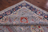 Grey Turkish Oushak Hand Knotted Wool On Wool Rug - 10' 0" X 13' 9" - Golden Nile