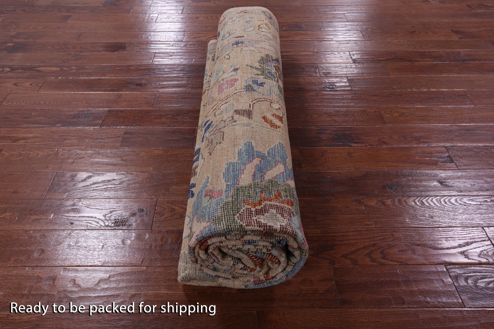 Ivory Turkish Oushak Hand Knotted Wool On Wool Rug - 8' 11" X 11' 10" - Golden Nile