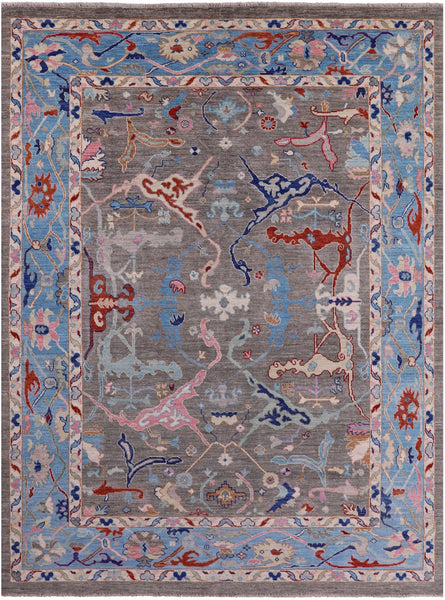 Turkish Oushak Hand Knotted Wool On Wool Rug - 10' 0" X 12' 7" - Golden Nile