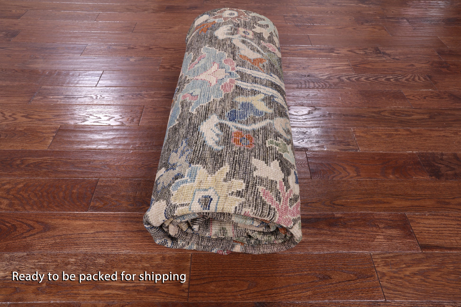 Grey Turkish Oushak Handmade Wool On Wool Rug - 9' 3" X 11' 11" - Golden Nile