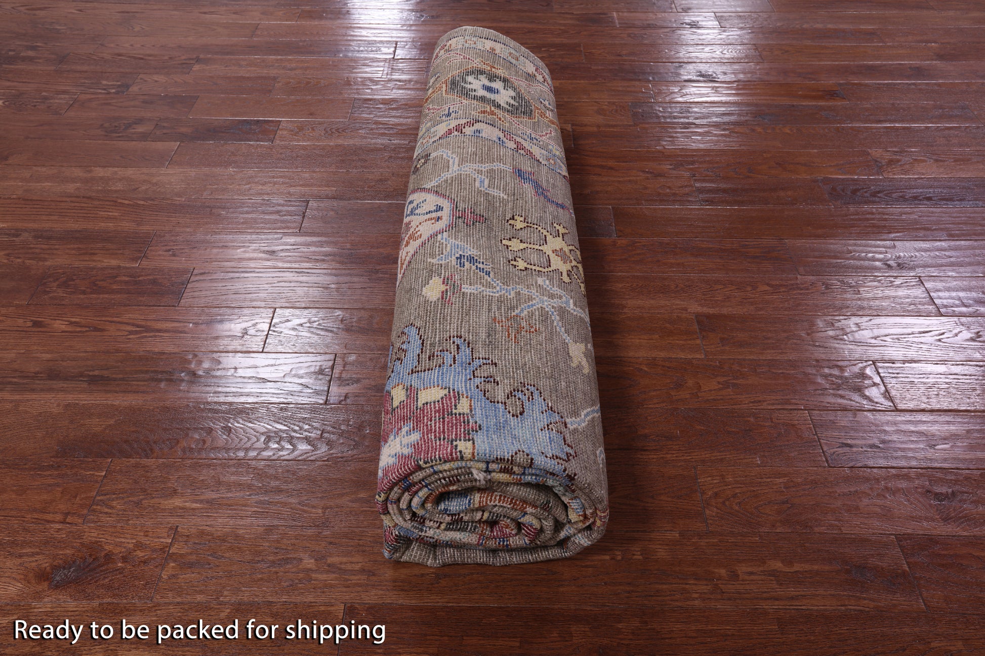 Grey Turkish Oushak Hand Knotted Wool On Wool Rug - 8' 11" X 12' 0" - Golden Nile