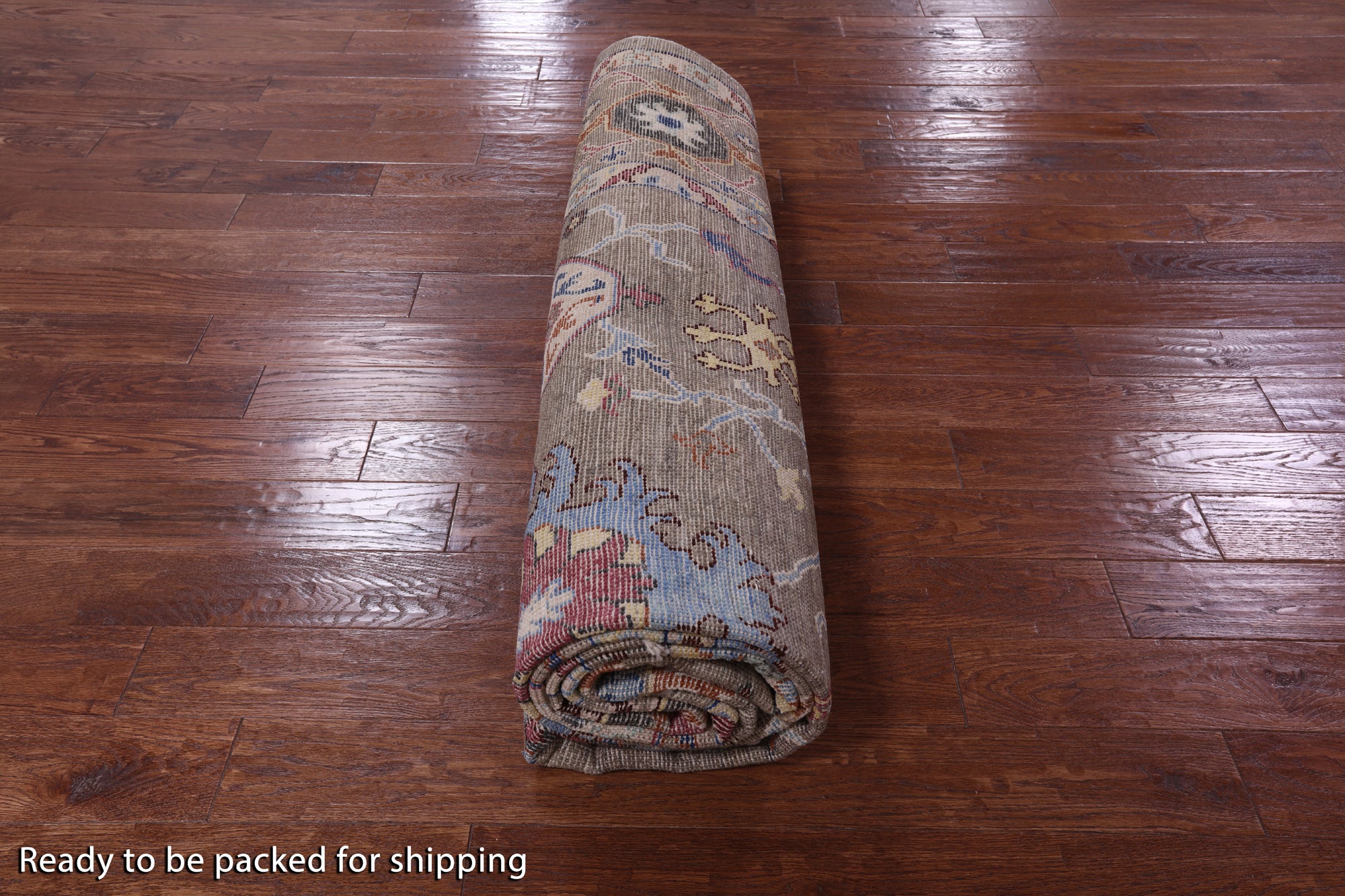 Grey Turkish Oushak Hand Knotted Wool On Wool Rug - 8' 11" X 12' 0" - Golden Nile