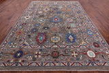 Grey Turkish Oushak Hand Knotted Wool On Wool Rug - 8' 11" X 12' 0" - Golden Nile
