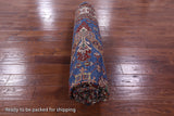 Blue Super Kazak Hand Knotted Wool Rug - 9' 2" X 11' 6" - Golden Nile
