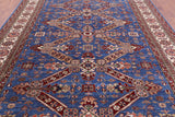 Blue Super Kazak Hand Knotted Wool Rug - 9' 2" X 11' 6" - Golden Nile