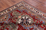 Red Super Kazak Hand Knotted Wool Rug - 8' 1" X 10' 1" - Golden Nile