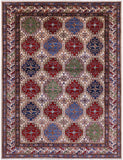 Super Kazak Hand Knotted Wool Rug - 8' 1" X 10' 3" - Golden Nile