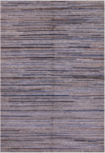 Tribal Persian Gabbeh Handmade Wool Rug - 6' 0" X 9' 0" - Golden Nile