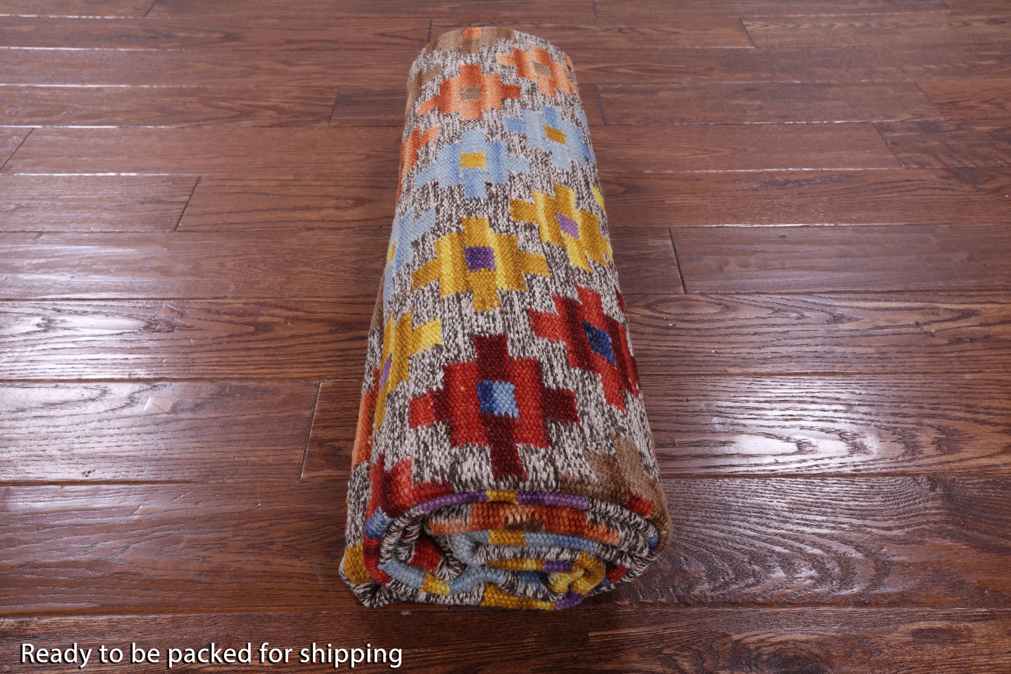 Reversible Kilim Flat Weave Wool Rug - 5' 0" X 8' 0" - Golden Nile