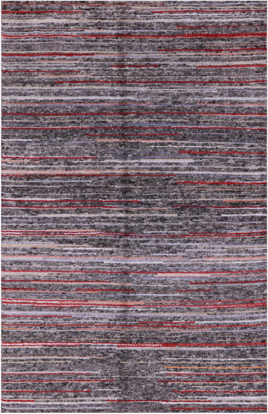 Persian Gabbeh Handmade Wool Rug - 5' 0" X 8' 0" - Golden Nile