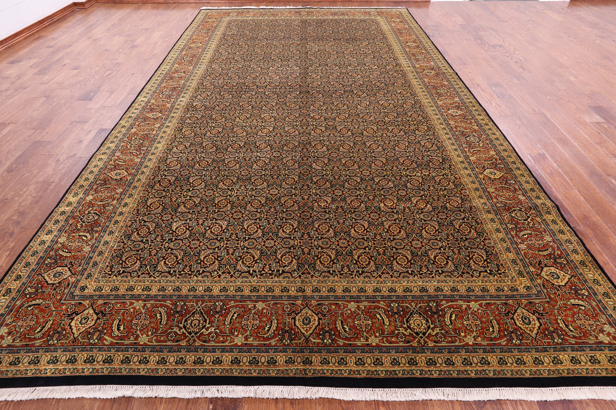 Persian Hill Herati Handmade Wool Rug - 9' 1" X 16' 2" - Golden Nile