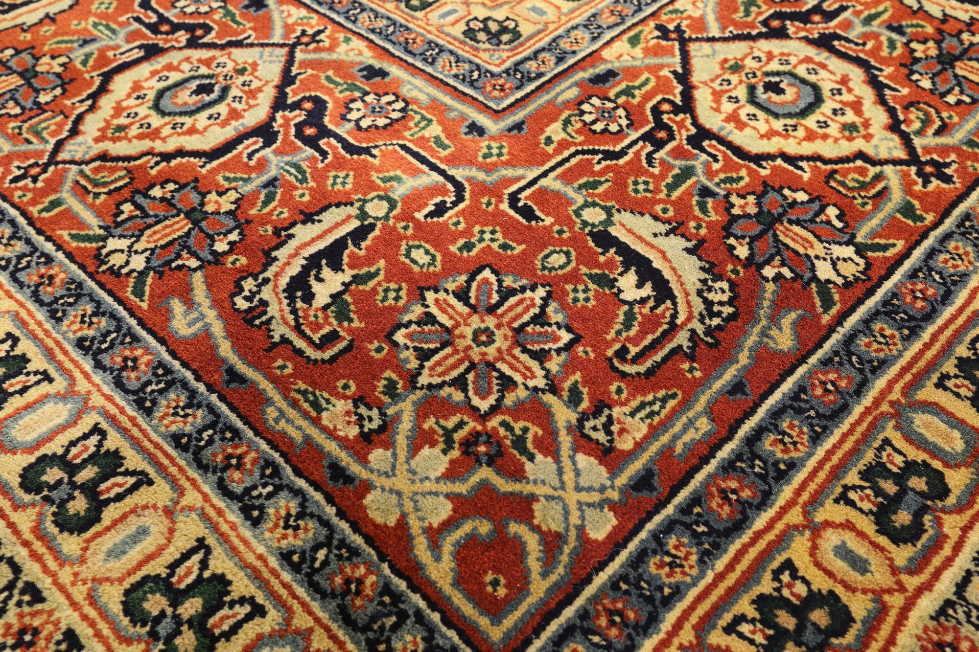 Persian Hill Herati Handmade Wool Rug - 9' 1" X 16' 2" - Golden Nile