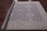 Grey Peshawar Hand Knotted Wool Rug - 7' 10" X 9' 9" - Golden Nile