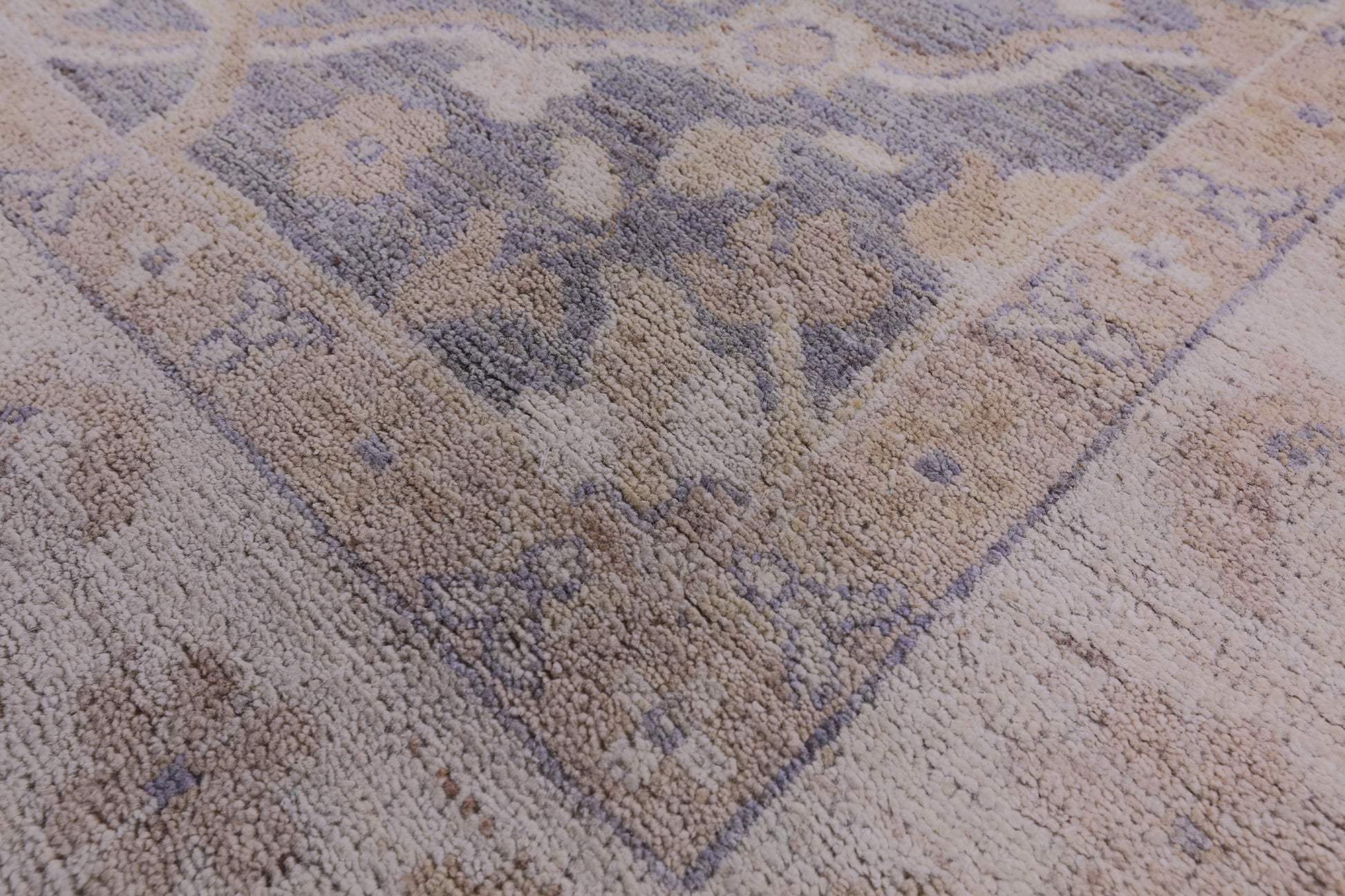 Grey Peshawar Hand Knotted Wool Rug - 7' 10" X 9' 9" - Golden Nile