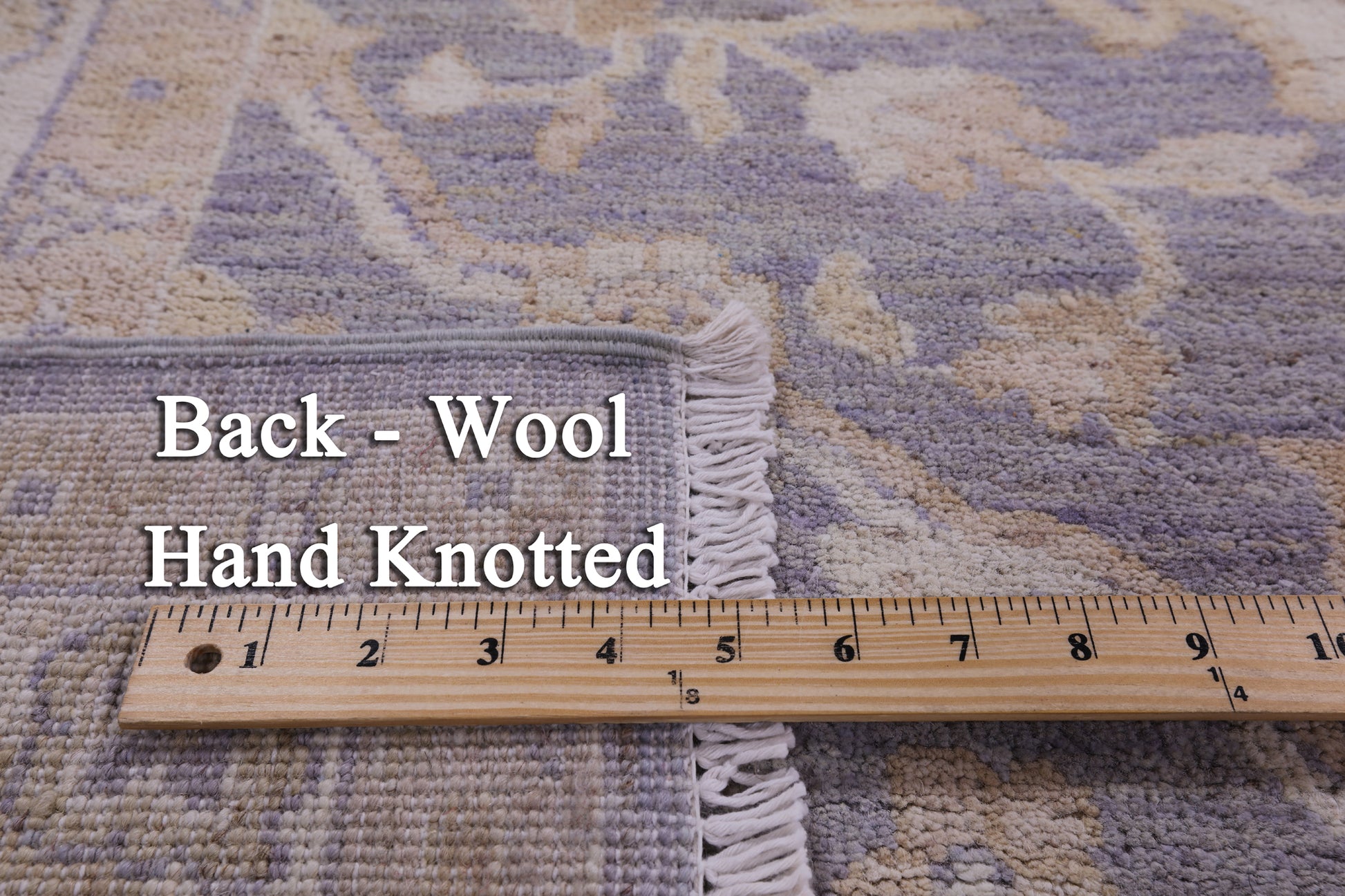 Grey Peshawar Hand Knotted Wool Rug - 7' 10" X 9' 9" - Golden Nile
