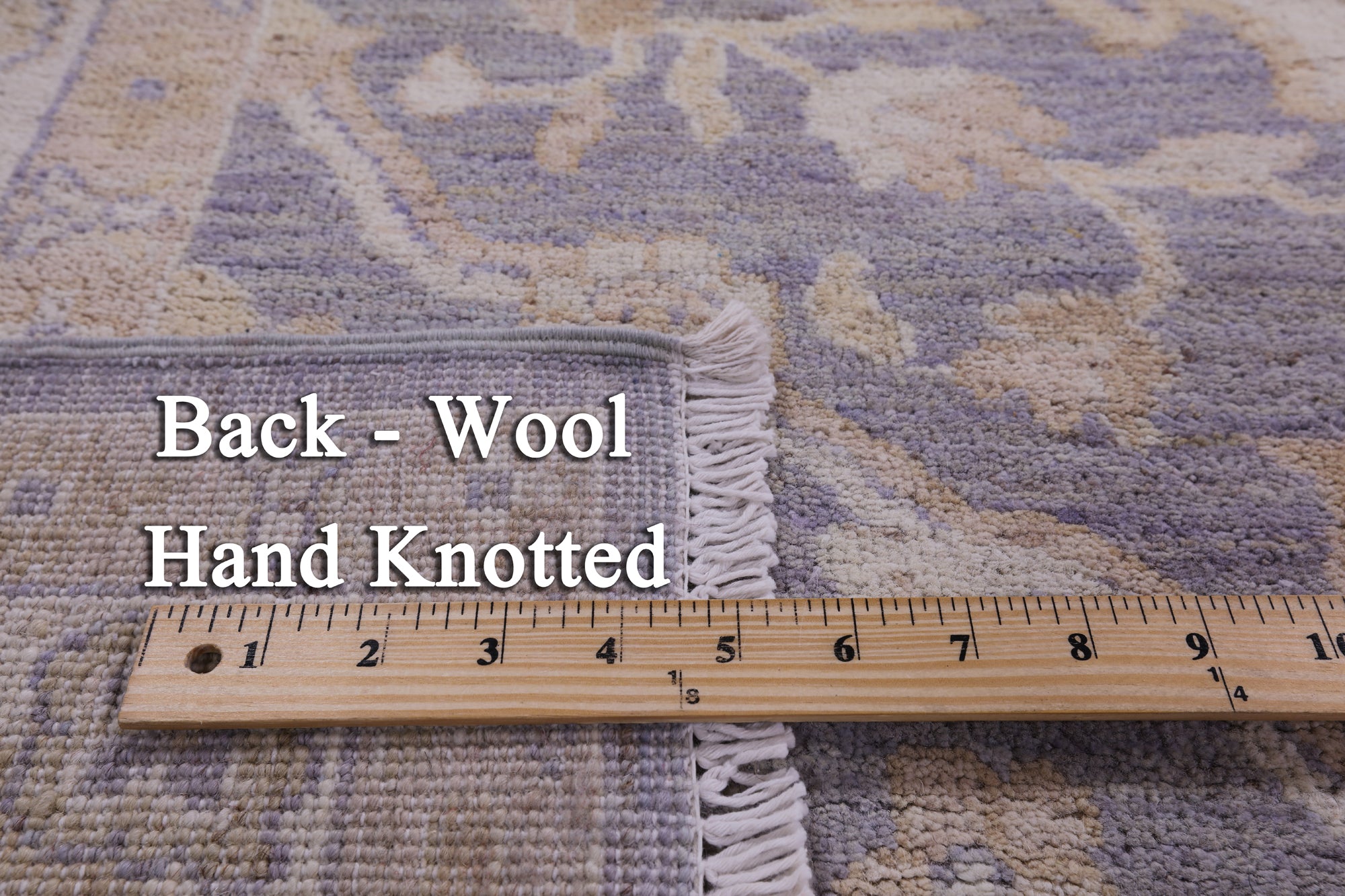 Grey Peshawar Hand Knotted Wool Rug - 7' 10" X 9' 9" - Golden Nile