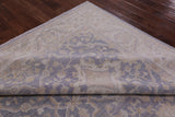 Grey Peshawar Hand Knotted Wool Rug - 7' 10" X 9' 9" - Golden Nile