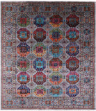 Turkmen Ersari Hand Knotted Wool Rug - 8' 2" X 9' 7" - Golden Nile