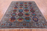 Turkmen Ersari Hand Knotted Wool Rug - 8' 2" X 9' 7" - Golden Nile
