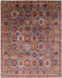 Turkmen Ersari Handmade Wool Rug - 7' 11" X 9' 11" - Golden Nile