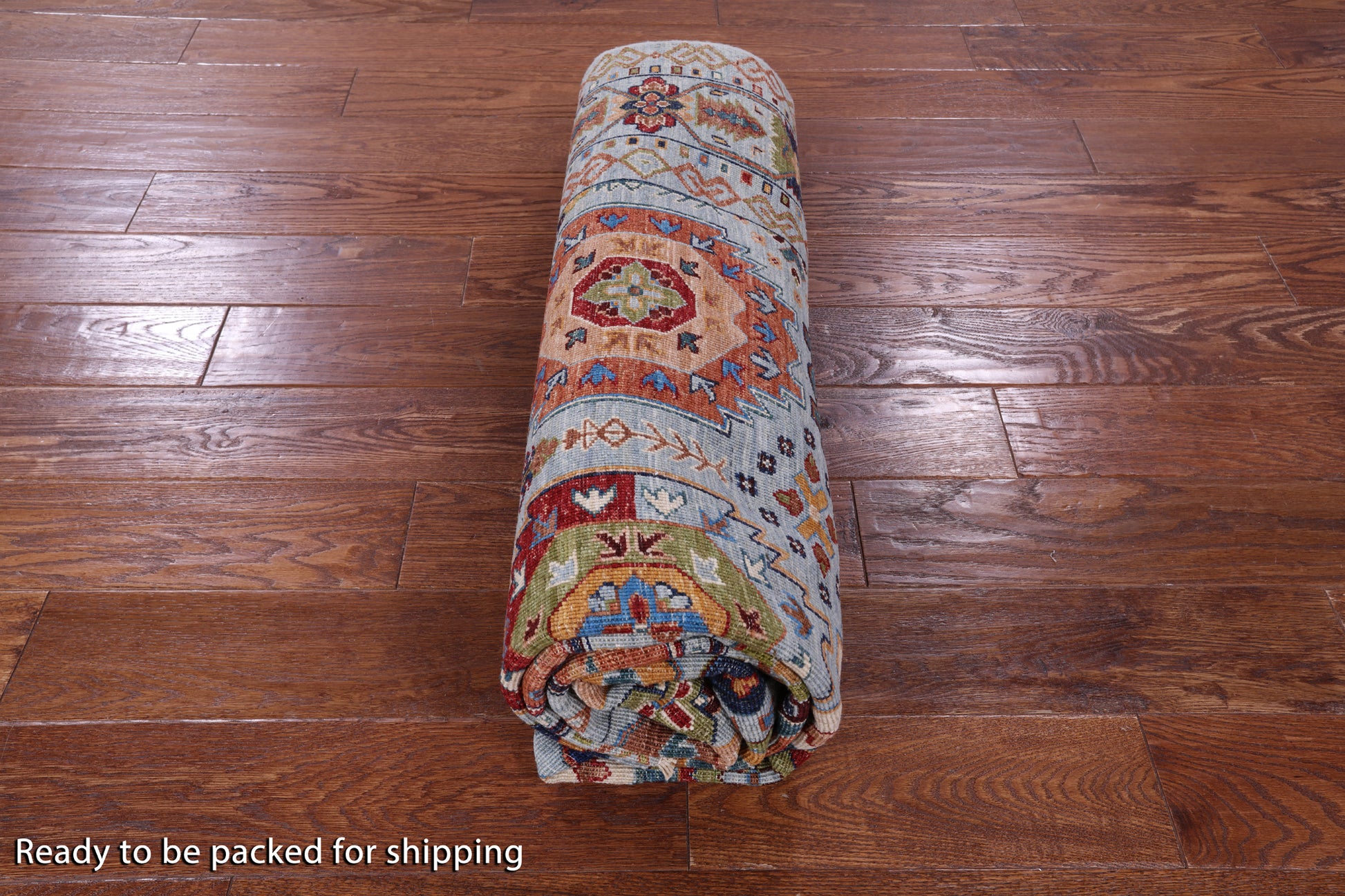 Blue Turkmen Ersari Hand Knotted Wool Rug - 5' 8" X 7' 10" - Golden Nile