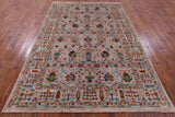 Peshawar Hand Knotted Wool Rug - 6' 10" X 9' 11" - Golden Nile