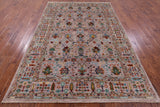 Peshawar Hand Knotted Wool Rug - 6' 10" X 9' 11" - Golden Nile