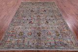 Peshawar Hand Knotted Wool Rug - 6' 10" X 9' 9" - Golden Nile