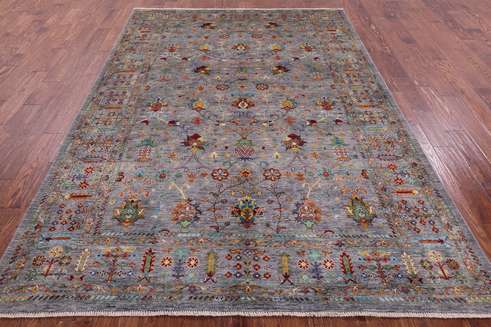 Peshawar Hand Knotted Wool Rug - 6' 10" X 9' 9" - Golden Nile