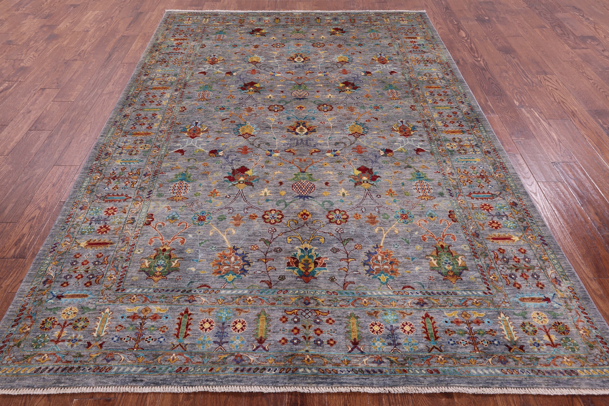 Peshawar Hand Knotted Wool Rug - 6' 10" X 9' 9" - Golden Nile