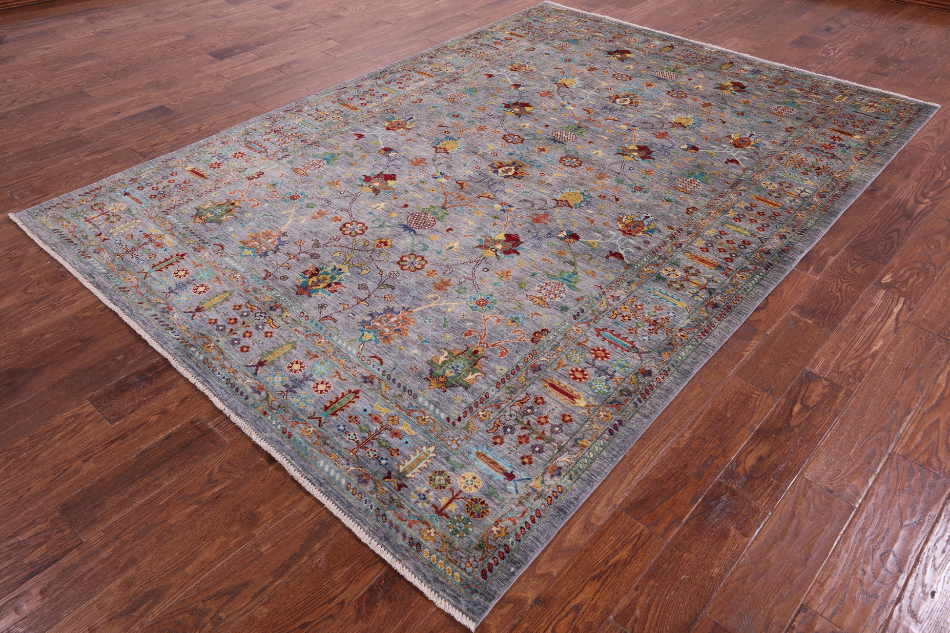 Peshawar Hand Knotted Wool Rug - 6' 10" X 9' 9" - Golden Nile