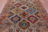 Super Kazak Hand Knotted Wool Rug - 5' 10" X 7' 10" - Golden Nile