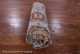 Blue Turkmen Ersari Handmade Wool Rug - 5' 8" X 8' 1" - Golden Nile