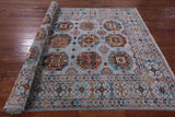Blue Turkmen Ersari Handmade Wool Rug - 5' 8" X 8' 1" - Golden Nile