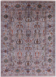 Grey Peshawar Handmade Wool Rug - 5' 8" X 7' 10" - Golden Nile