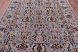 Grey Peshawar Handmade Wool Rug - 5' 8" X 7' 10" - Golden Nile