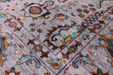 Grey Peshawar Handmade Wool Rug - 5' 8" X 7' 10" - Golden Nile