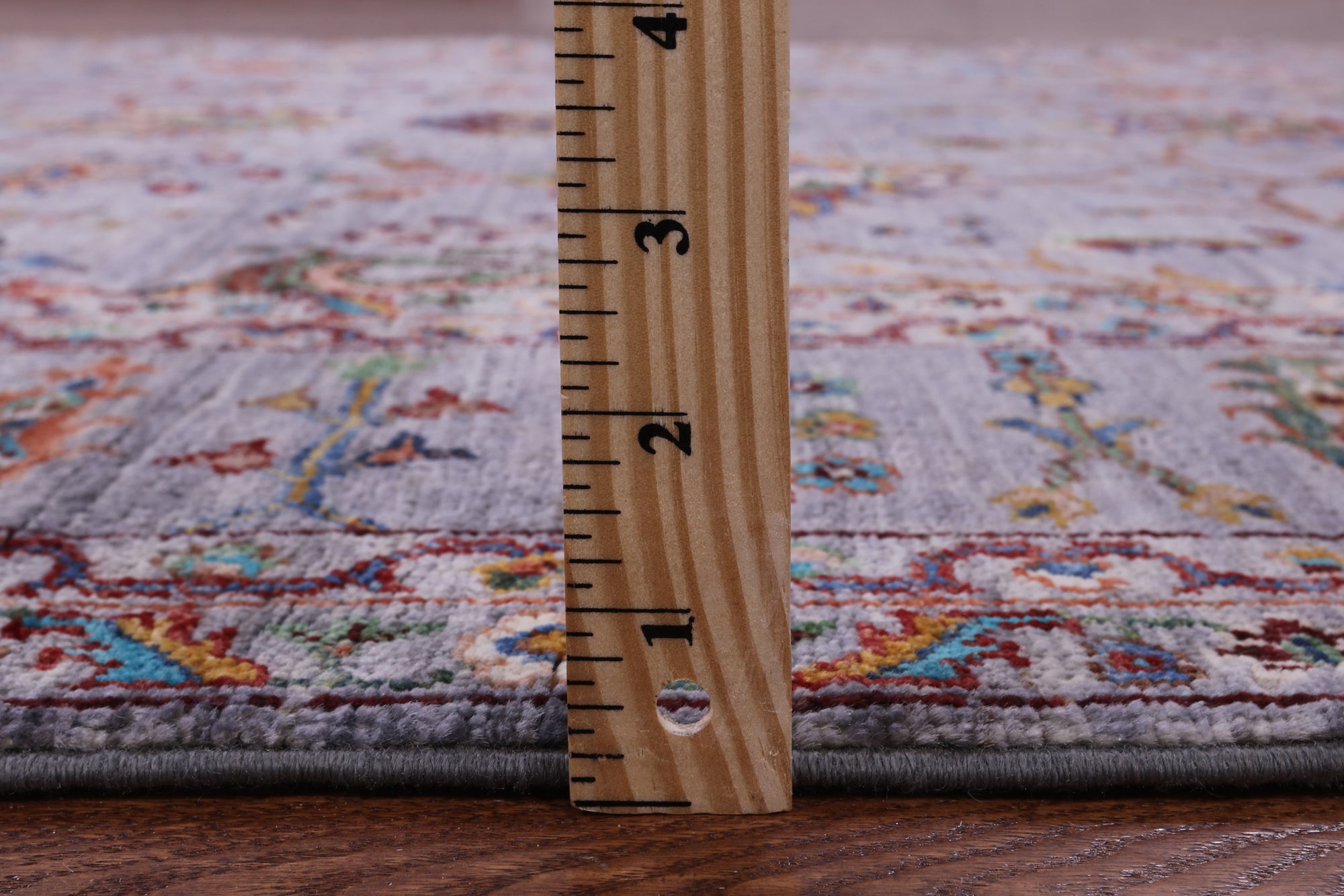 Grey Peshawar Hand Knotted Wool Rug - 5' 8" X 7' 9" - Golden Nile